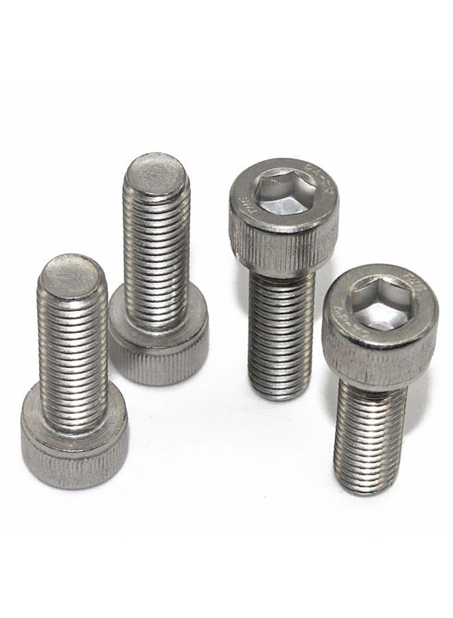Fullerkreg M6 Socket Head Cap Screws, Allen Socket Drive, Din 912, AISI 304 Stainless Steel (18-8), Full Thread, Bright Finish, Machine Thread M6 X 20mm Silver - Image 4