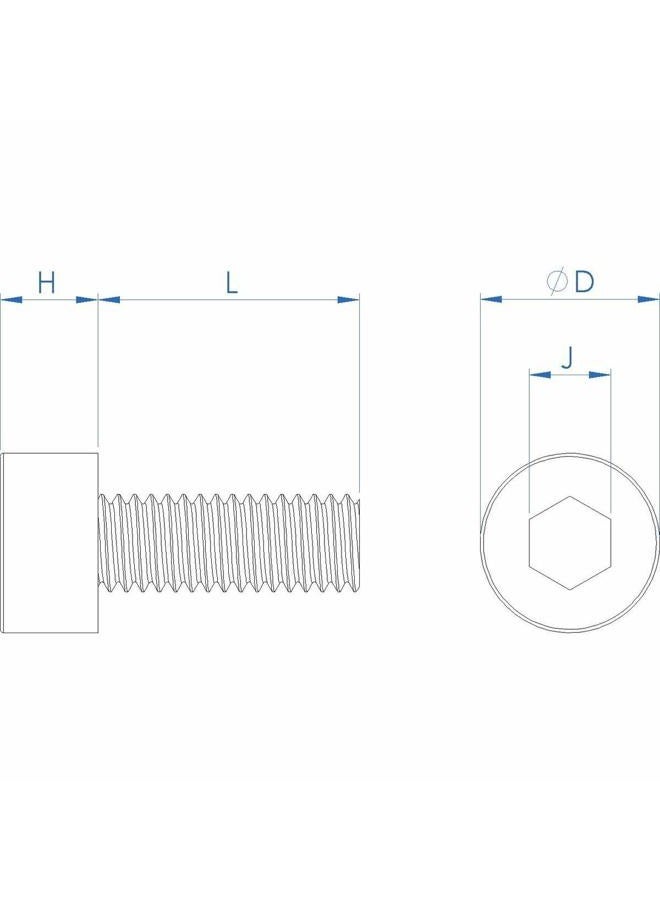Fullerkreg M6 Socket Head Cap Screws, Allen Socket Drive, Din 912, AISI 304 Stainless Steel (18-8), Full Thread, Bright Finish, Machine Thread M6 X 20mm Silver - Image 5