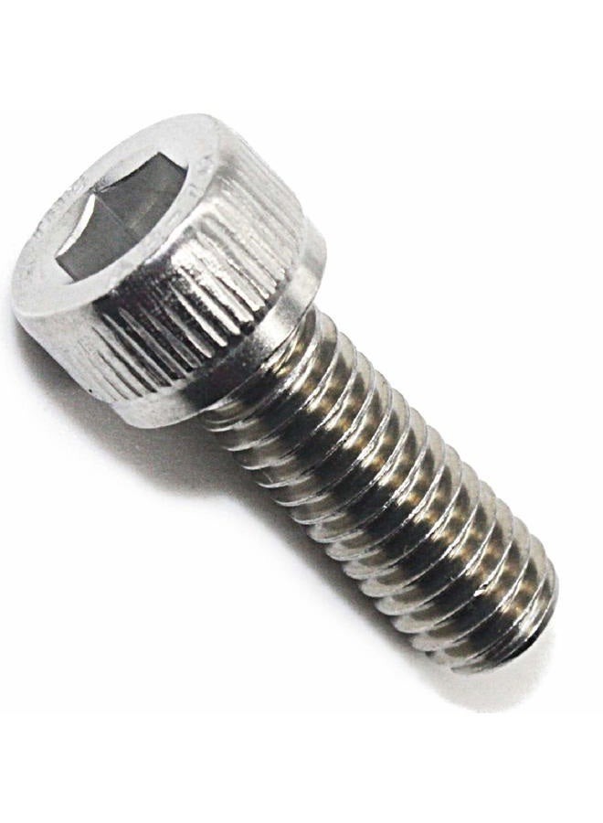 Fullerkreg M6 Socket Head Cap Screws, Allen Socket Drive, Din 912, AISI 304 Stainless Steel (18-8), Full Thread, Bright Finish, Machine Thread M6 X 20mm Silver - Image 1