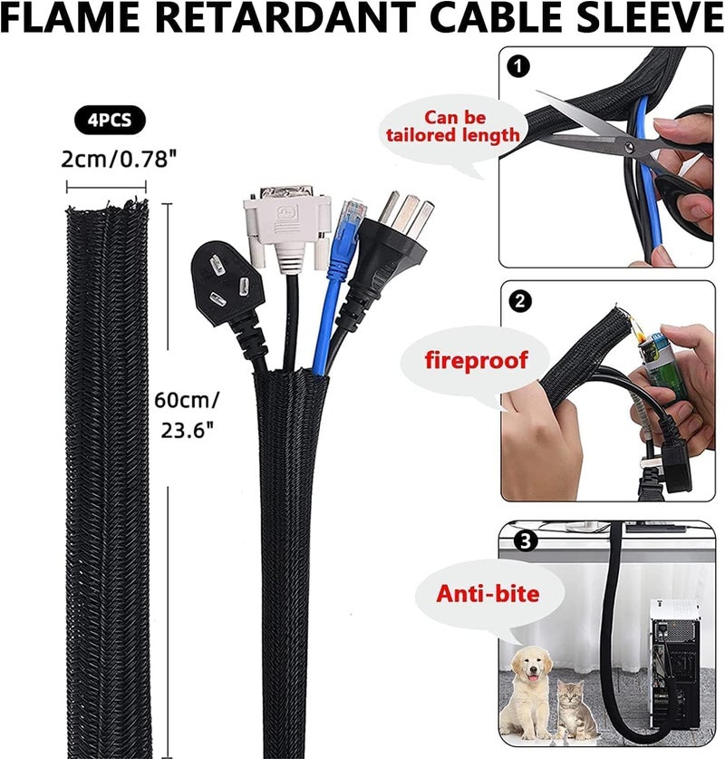 ANYOUI 273 Pcs Cable Management Organizer Kit, Cable Organizer For Home And Office. Useful For Power Cord, Desktop Cable Clips Bundle, Usb Cable, Tv Cable, Pc, Home Office Cord Holder For Desk Etc - Image 3
