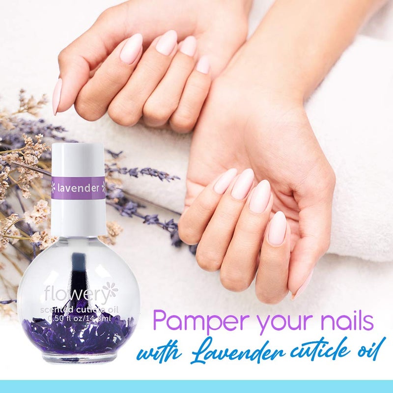 Flowery Lavender Scented Cuticle Oil, 0.5 oz, 1 Pack - Image 2