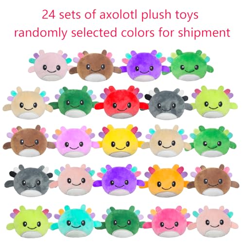 Cherislpy 24 Pcs PreFilled Easter Eggs with Plush Axolotl Toys Animals Decoration Stuffed Toy Great for Kids Boys Girls Toddler Easter Basket Stuffers Party Favors Egg Fillers - Image 5