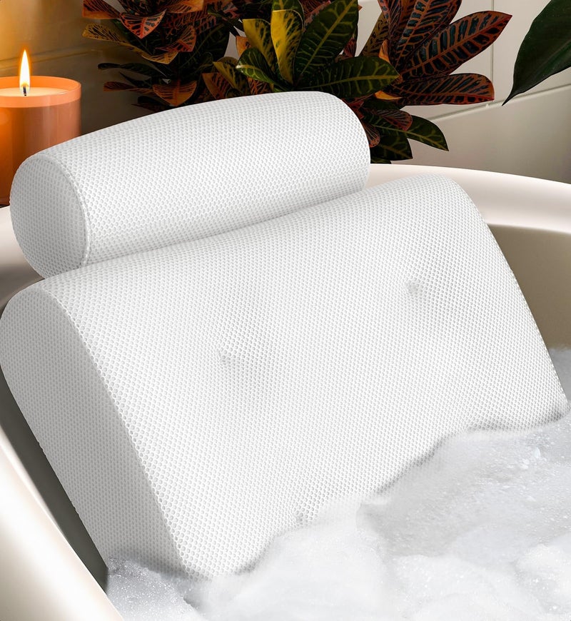 Everlasting Comfort Everlasting Comfort Luxury Bath Pillow - Head, Neck, Back Support Cushion for Bathtub, Spa, Soaking 