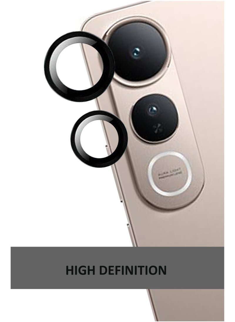 Generic - For Vivo V50 Lite 5G Back Camera Lens Glass Protector / Lens Shield / Scratch-Resistant Camera Glass Protector - Black - Image 1