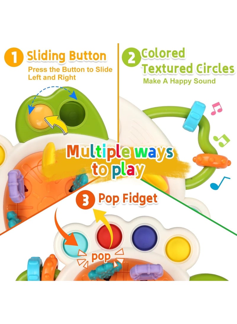 KASTWAVE Montessori Sensory Toys for Babies, Infant 6-12 Months Pull String Toy, Silicone Pull String Teething Toy, Baby Infant Fidget Travel Toys, Boys Girls Birthday Gifts (Owl) - Image 2