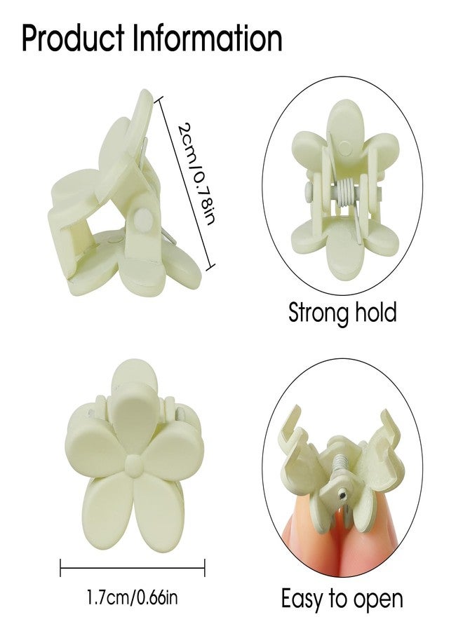 CHIROGRAPHY مجموعة مشابك شعر صغيرة على شكل زهور من CHIROGRAPHY، 100 قطعة، للنساء والفتيات | إكسسوارات شعر صغيرة غير لامعة | مشابك صغيرة، دبابيس شعر لطيفة، مشابك صغيرة مانعة للانزلاق (ملونة) - Image 2