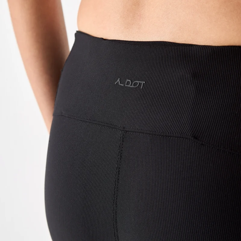 ADOT by Splash Ribbed Leggings with Elasticated Waistband