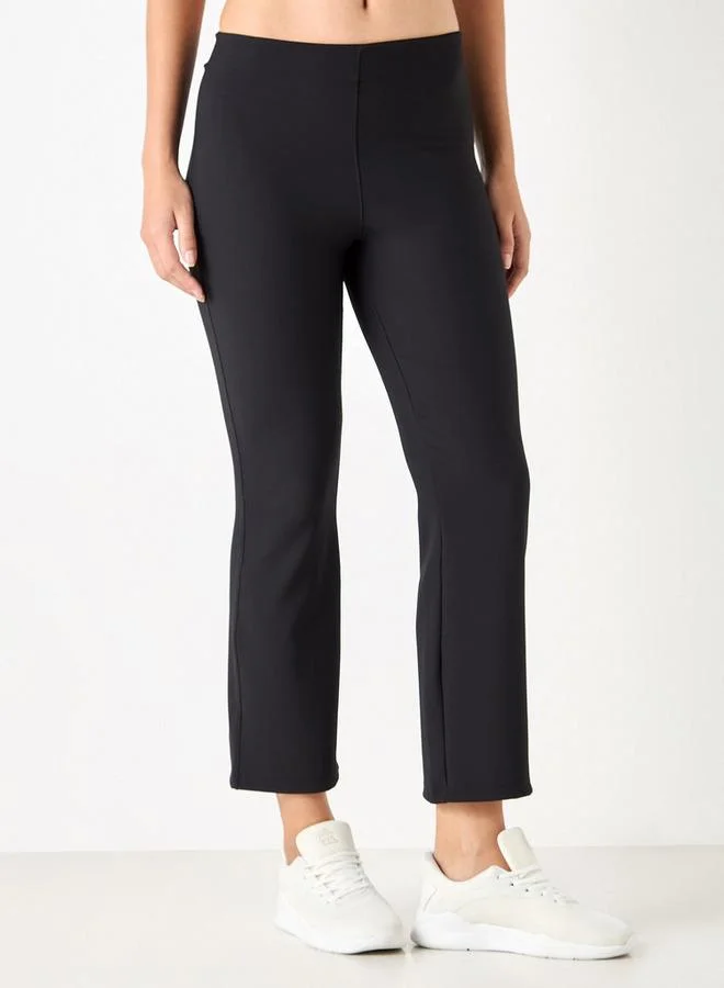 ADOT by Splash Ribbed Leggings with Elasticated Waistband
