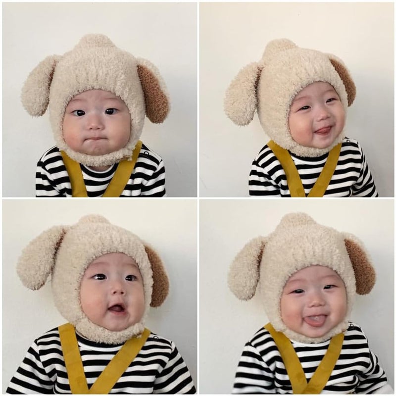 Luckam Baby Beanie Earflaps Hat, Lamb Wool Baby Winter Hat Earflaps Fleece Hats, Toddlers Warm Beanie Skull Cap for Kids Boys Girls 9M-3Yrs - Image 2