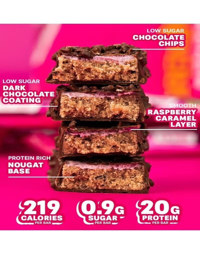 Grenade Dark Chocolate Raspberry Low Sugar High Protein Bar – Pack of 12 - Image 4