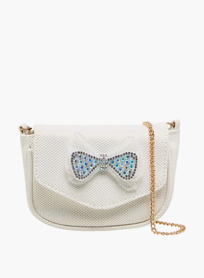 فلورا بيلا من شو إكسبرس حقيبة كروس بودي فلورا بيلا مزينة بفيونكة بحزام سلسلة مجموعة رمضان - Image 1