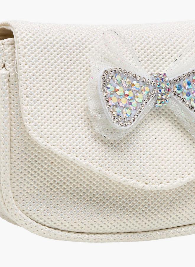 فلورا بيلا من شو إكسبرس حقيبة كروس بودي فلورا بيلا مزينة بفيونكة بحزام سلسلة مجموعة رمضان - Image 5