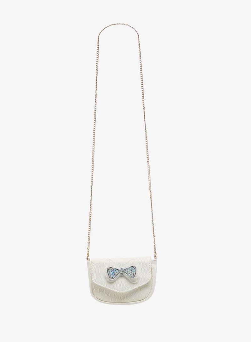 Flora Bella By Shoexpress Embellished Bow Crossbody Bag with Chain Strap - Image 3