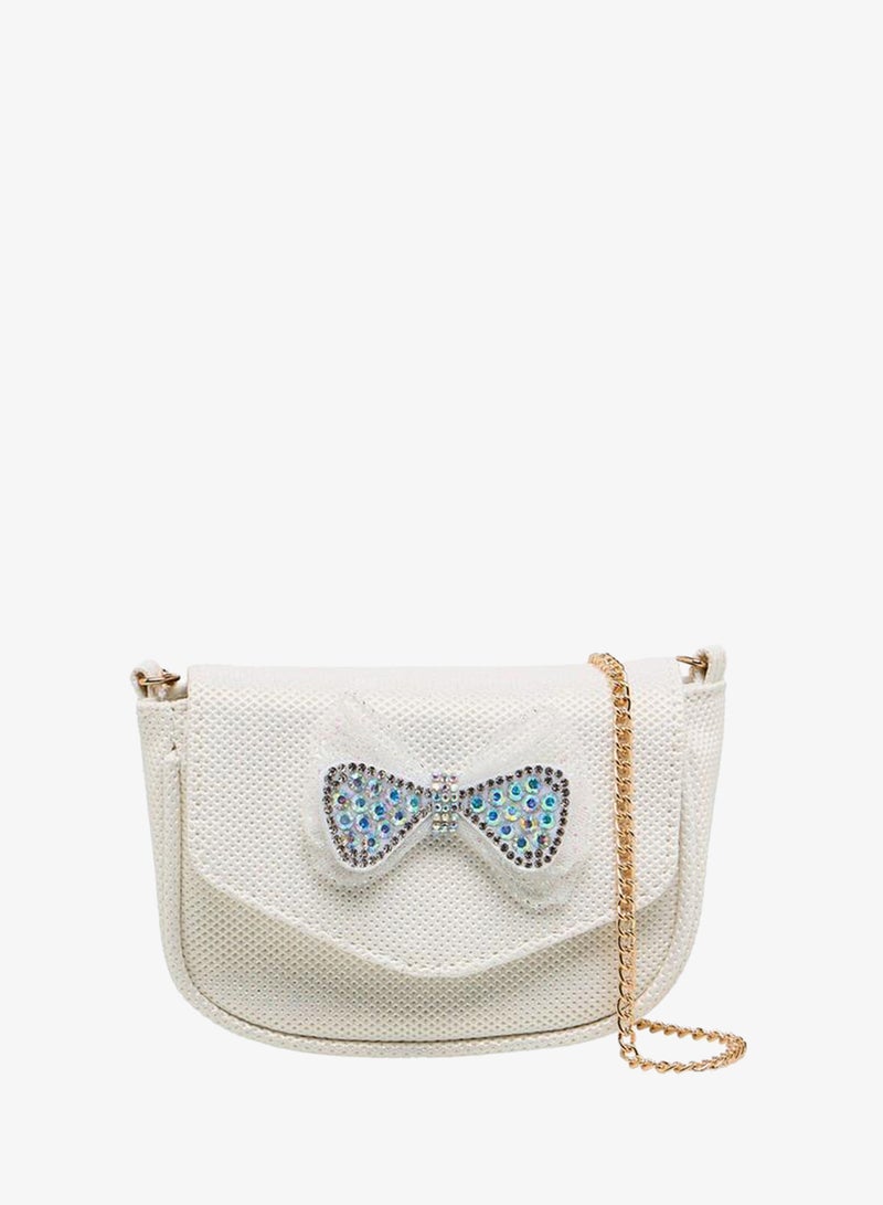 Flora Bella By Shoexpress Embellished Bow Crossbody Bag with Chain Strap - Image 1