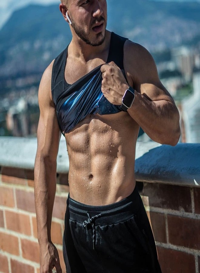 BXVX baxobaso Sauna Suit Sweat Waist Trainer Vest for Men Sweat Workout Tank Top Shaper - Image 3