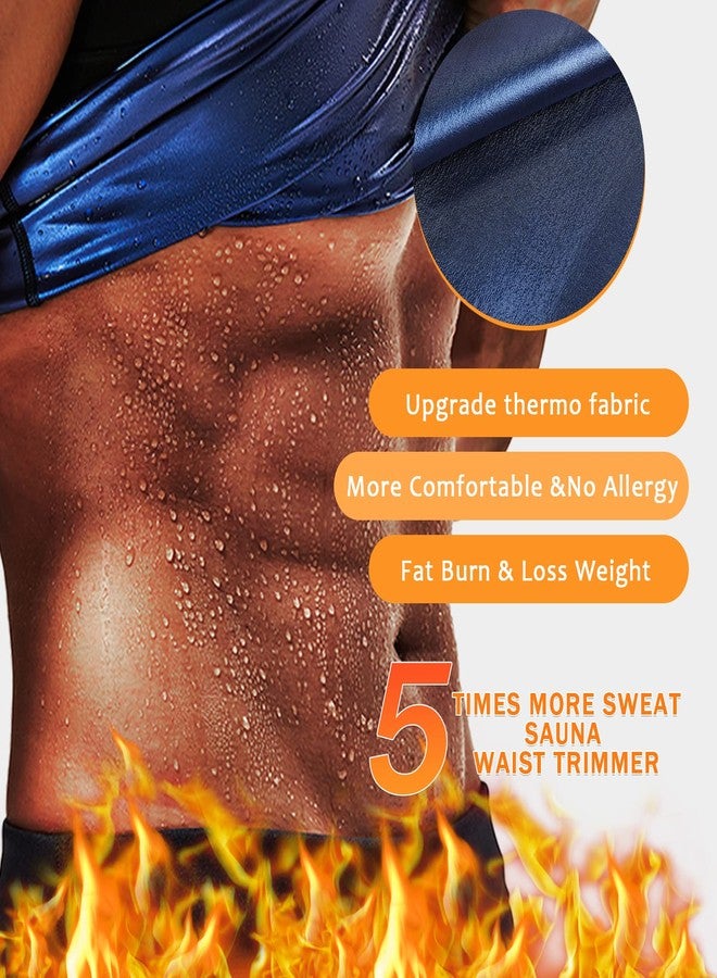 BXVX baxobaso Sauna Suit Sweat Waist Trainer Vest for Men Sweat Workout Tank Top Shaper - Image 2