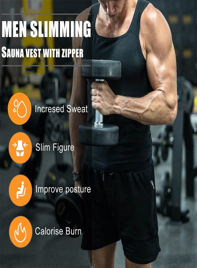 BXVX baxobaso Sauna Suit Sweat Waist Trainer Vest for Men Sweat Workout Tank Top Shaper - Image 4