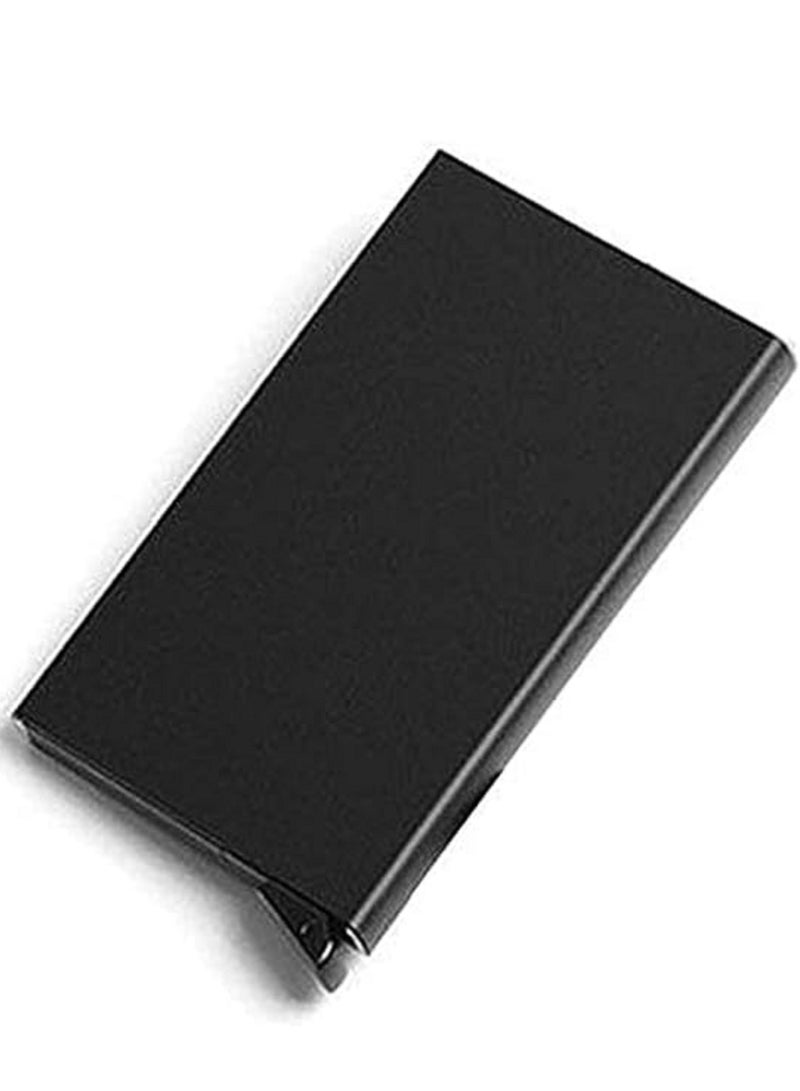 Metal card holder to protect credit cards (black metal card)  - Image 1