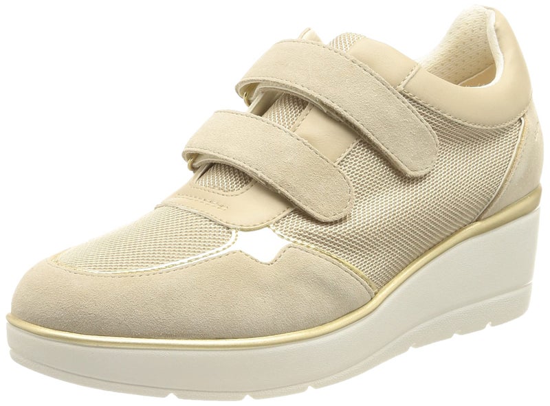 Geox Women's D Ilde B Sneakers, Lt Taupe, 38 EU - Image 1