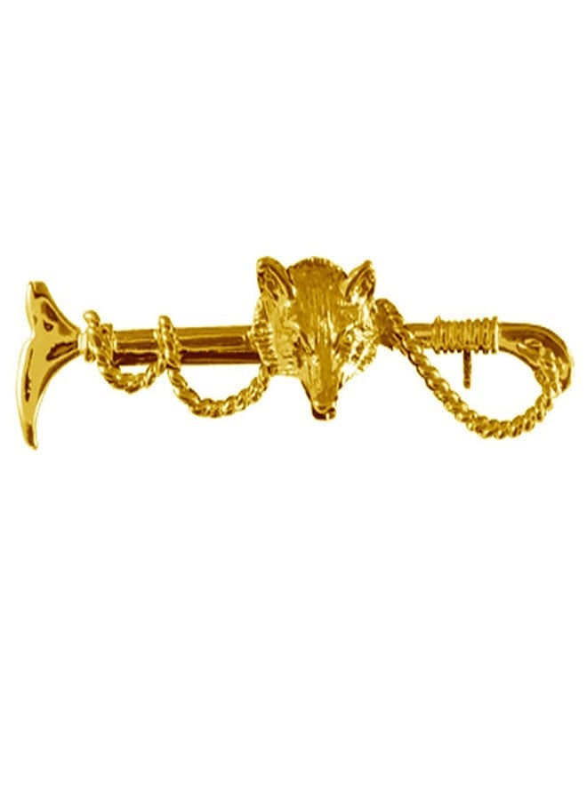 Exselle Platinum Plated Crop with Fox Head Stock Pin