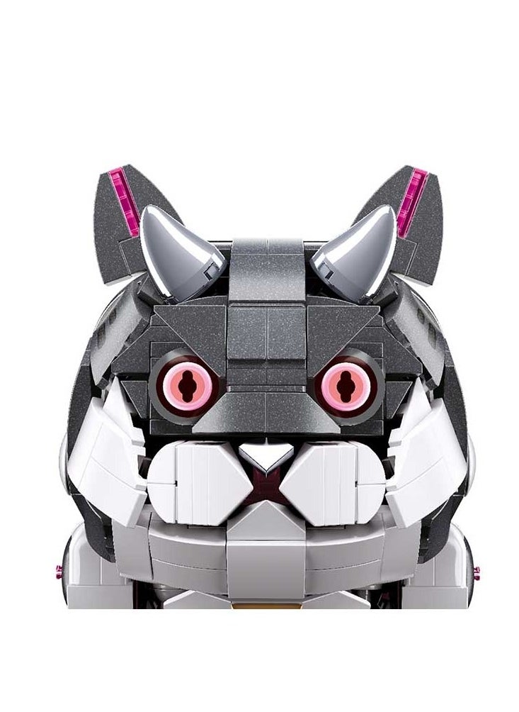 Sluban Sluban - Pleyerid X-Miu Grey Mechanical Cat 929 Pieces - M38-P8017  - Image 5