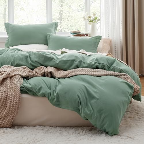 Bedsure Bedsure Sage Green California King Duvet Cover  Prewashed Extra Soft Bedding Set Includes 1 Cal King Duvet Cover 104x98 Inches with Zipper Closure  2 Pillow Shams Comforter Not Included 