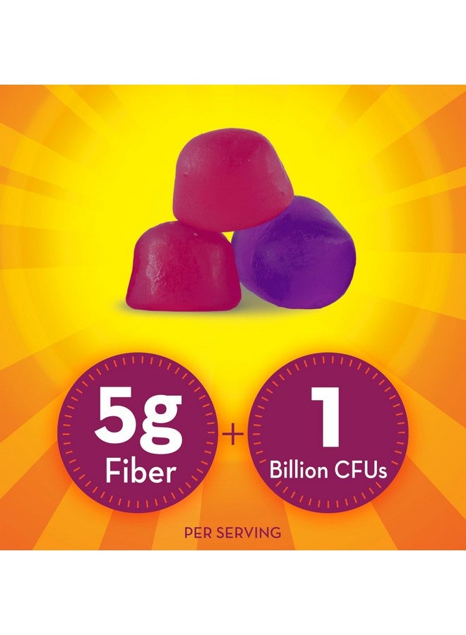 Metamucil Fiber Supplement Gummies with Probiotics for Bloating Relief, No Sugar Added Strawberry Kiwi BlackBerry Flavors, 5g Prebiotic Plant Based Fiber Blend, 90 Count - Image 3