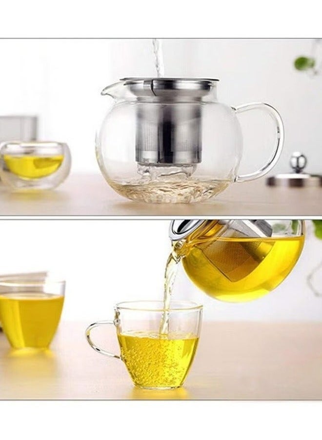 RollsTimi  Heat Resistant Glass Teapot With Stainless Steel Infuser 950ml  - Image 2