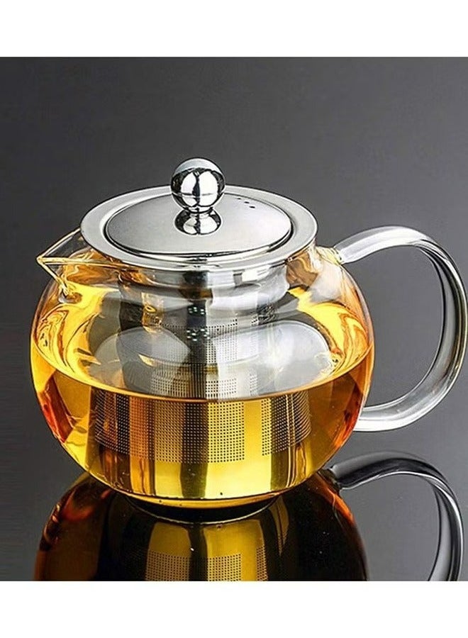 RollsTimi  Heat Resistant Glass Teapot With Stainless Steel Infuser 950ml  - Image 4