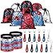 Lothee 32 Pcs Spider Party Favors Spiderweb Birthday Party Decor Drawstring Bag Goodies Bags with Rubber Bracelets Wristlet Keychain for Spiders Supplies Friends Gifts Carnival AccessoriesSpiderweb - Image 3