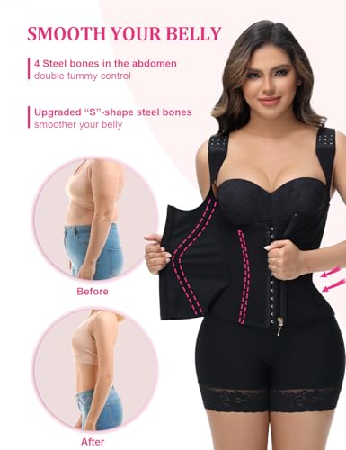 SHAPSHE مدرب الخصر SHAPSHE للنساء للتحكم في البطن كورسيه رياضي لتمارين الجسم للنساء بعد الولادة مع أحزمة - Image 4