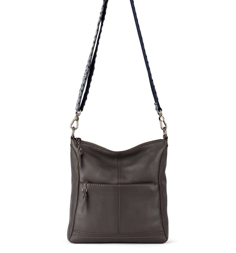 The Sak Lucia Crossbody Bag in Leather, Convertible Purse with Adjustable Strap, Slate - Image 3