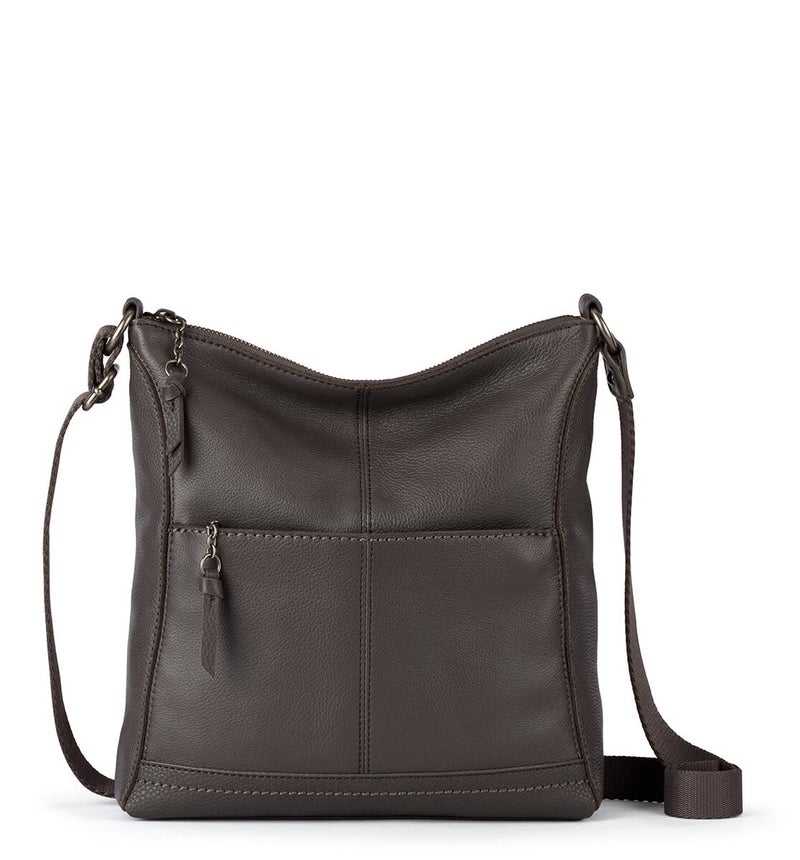 The Sak Lucia Crossbody Bag in Leather, Convertible Purse with Adjustable Strap, Slate - Image 5