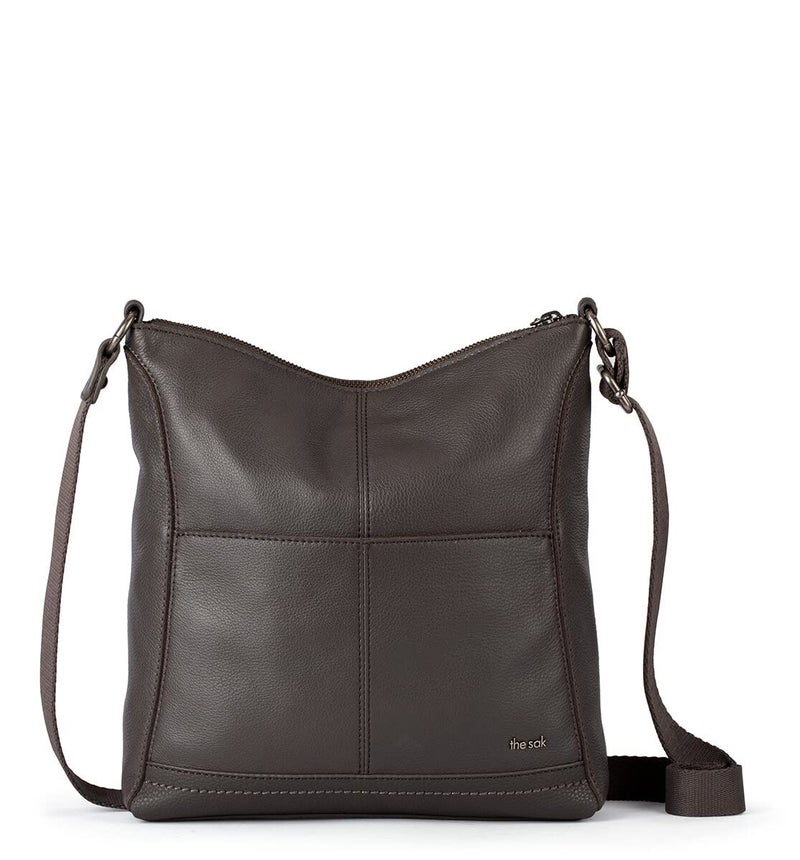 The Sak Lucia Crossbody Bag in Leather, Convertible Purse with Adjustable Strap, Slate - Image 4