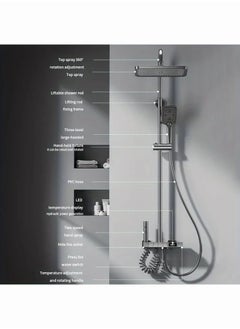 Shower Set, Thermostaticc Shower Faucet Set Wall Mounted Shower Faucet Set Piano and Shower Keys with Bath Spout, Hand Sprayer - pzsku/Z65BF60848459BE826FCEZ/45/_/1724656218/bc37982a-93f1-4f56-bbaa-dffeffdea4b1