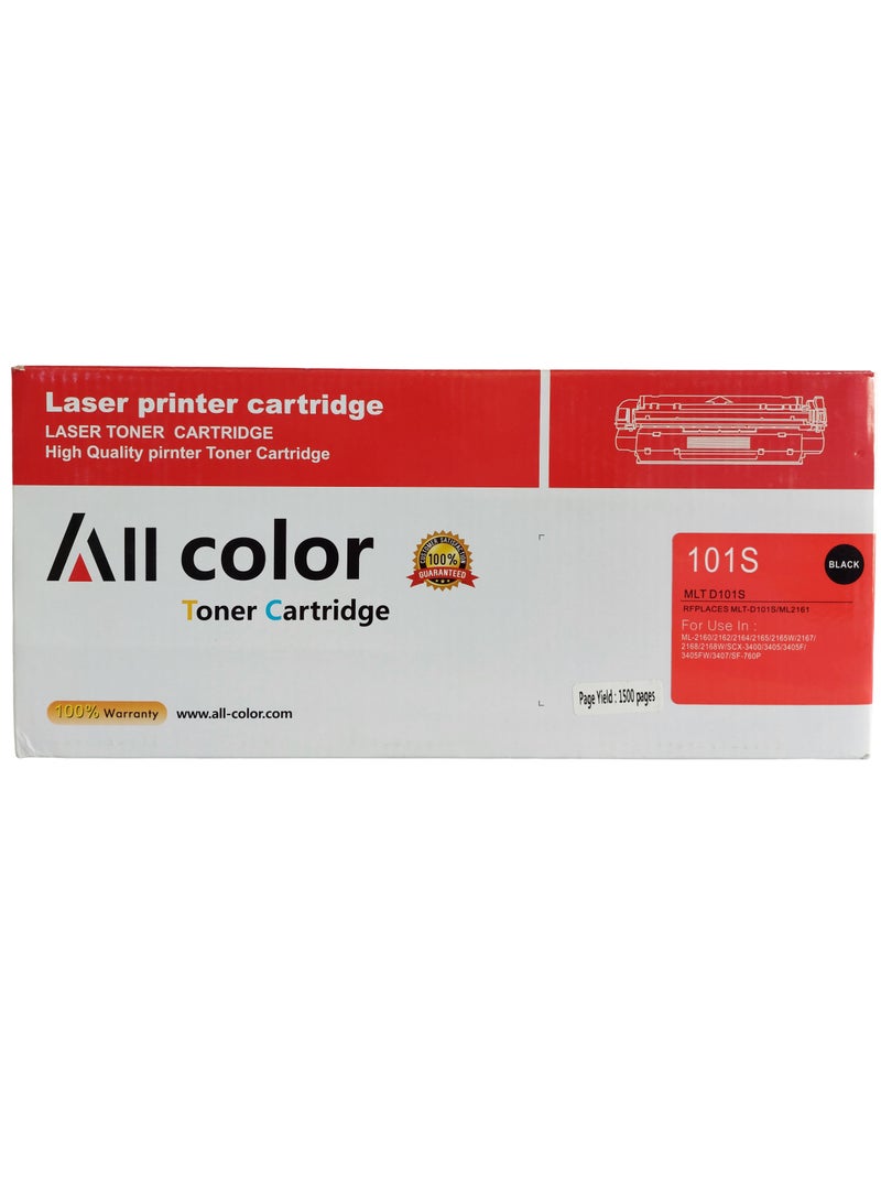 اول كلور متوافق مع خرطوشة حبر 101s لطابعات سامسونج Ml2160/2162/scx3400/3405 باللون الأسود - Image 1