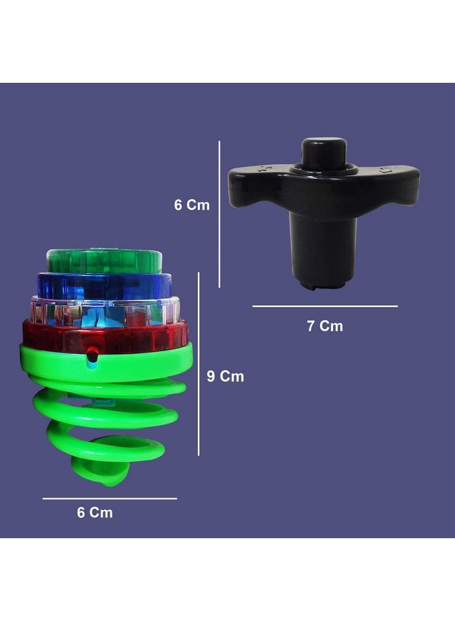 Parteet Led Lattoospinning Top With Led Light Music And Laser Toy (Spring Laser Top) - Image 4