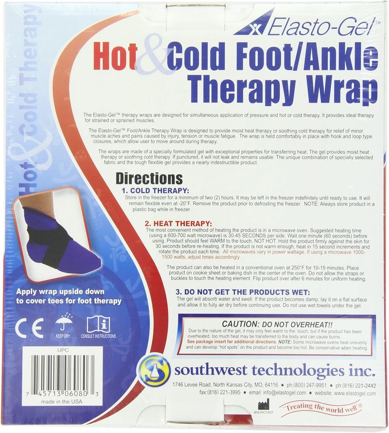 Elasto-Gel Foot/Ankle Therapy Wrap for Hot and Cold Pain Relief - Image 3