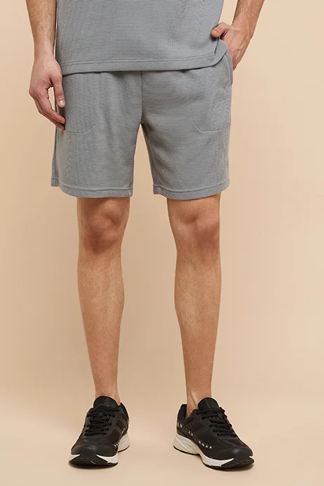 أر أند بي Solid Shorts with Drawstring Waist