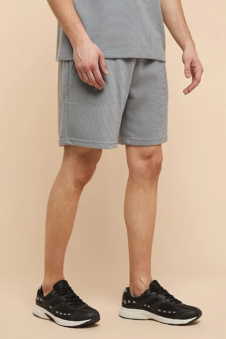 أر أند بي Solid Shorts with Drawstring Waist