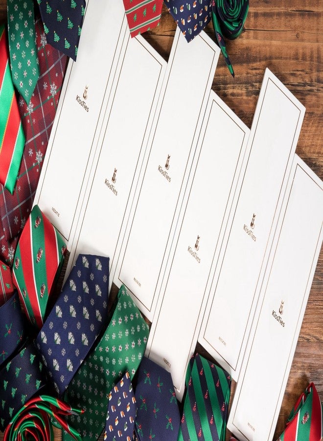 KissTies Mens Christmas Bow Tie Santa Clause Pretied Red Green Bowtie - Image 3