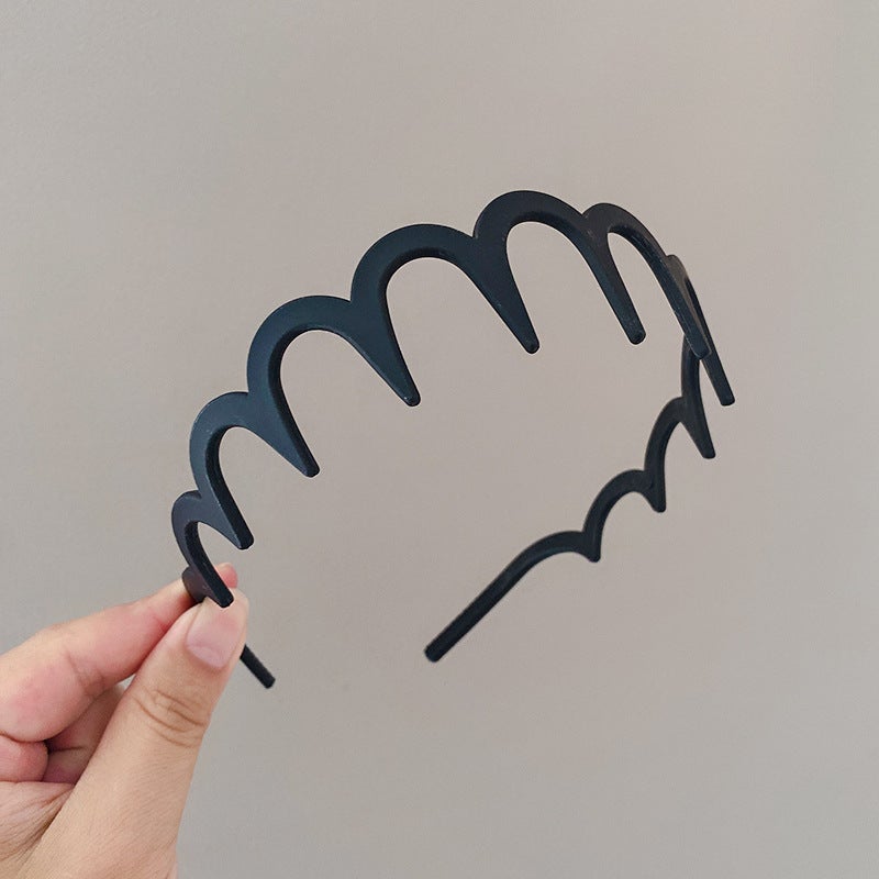 Loquat Korean Matte Hair Hoop Candy Color Simple Headband Matte black headband