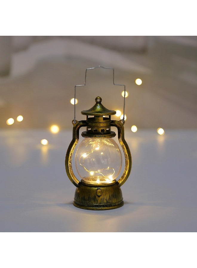 Ramadan Lantern, Ramadan Decorations Lights, Vintage LED Lantern Hollow Design Decorations for Ramadan Holiday Table Decor - Image 1