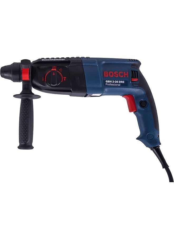 بوش - Gbh 2 26 Dre مطرقة دوارة مزودة بـ Sds Plus All Rounder للاستخدام اليومي معدل حفر فائق في فئة المطرقة التي يبلغ وزنها 2 كجم، توقف الصدمات للحفر في الخشب والفولاذ - Image 1