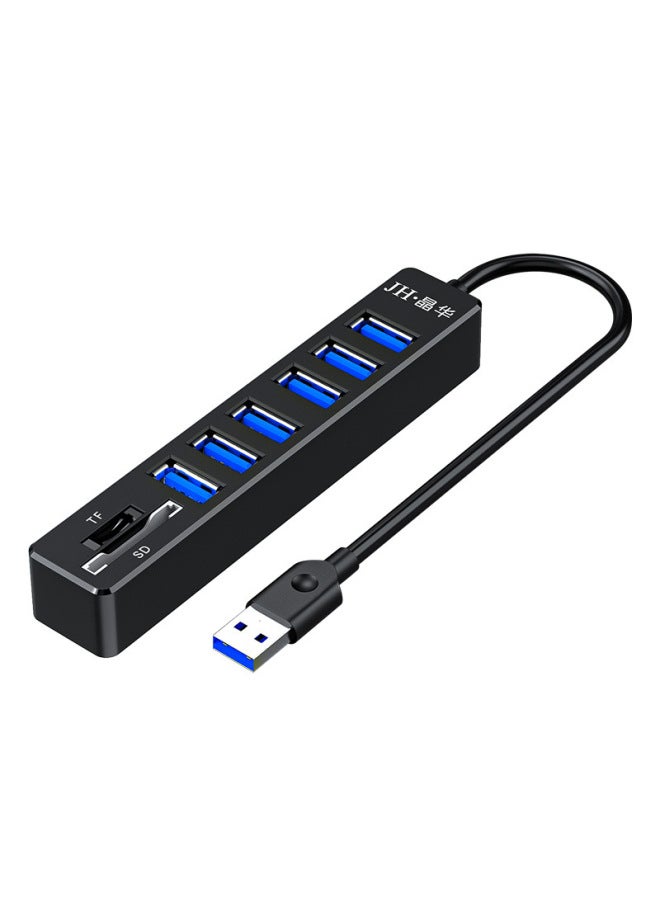 Jinghua USB 5-in -1 High-speed Card Reader SD/TF Multifunctional Notebook Computer HUB Hub Splitter-Colour:Eight In One  - Image 1
