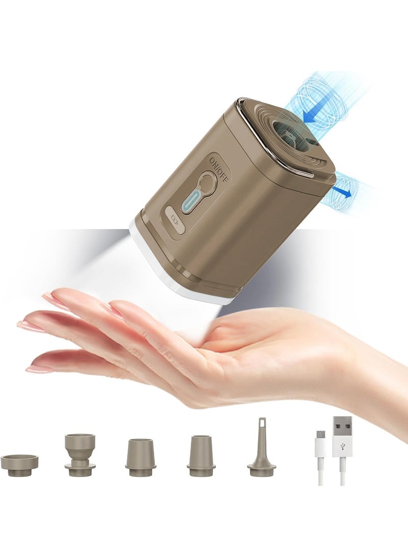 LENND Electric air pump for inflatables, Mini Portable Rechargeable 1200mAh Quick Fill Inflate/Deflate For Paddling Pools Air Mattress AirBed Pool Floats Boat/Paddling Pool Beach Toys/Vacuum Sorage Bags - Image 1