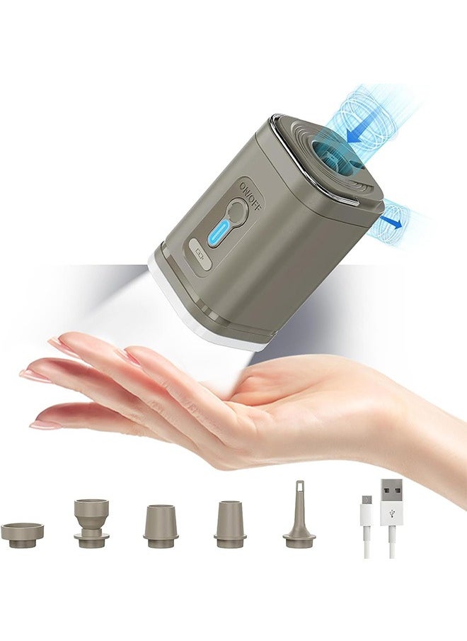 LENND Electric air pump for inflatables, Mini Portable Rechargeable 1200mAh Quick Fill Inflate/Deflate For Paddling Pools Air Mattress AirBed Pool Floats Boat/Paddling Pool Beach Toys/Vacuum Sorage Bags  - Image 1