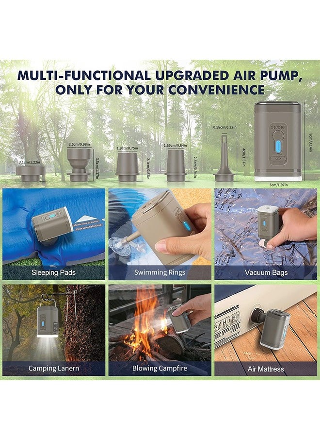 LENND Electric air pump for inflatables, Mini Portable Rechargeable 1200mAh Quick Fill Inflate/Deflate For Paddling Pools Air Mattress AirBed Pool Floats Boat/Paddling Pool Beach Toys/Vacuum Sorage Bags  - Image 4
