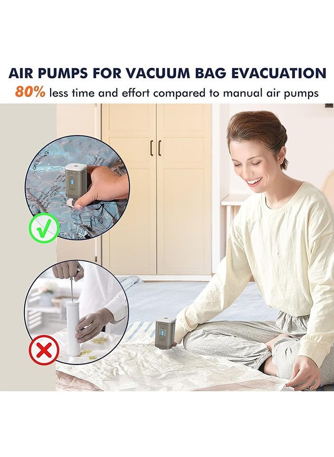 LENND Electric air pump for inflatables, Mini Portable Rechargeable 1200mAh Quick Fill Inflate/Deflate For Paddling Pools Air Mattress AirBed Pool Floats Boat/Paddling Pool Beach Toys/Vacuum Sorage Bags  - Image 5