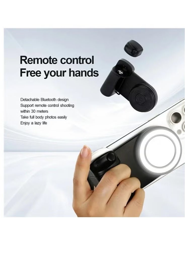 Raxoom BBC-9 Magnetic Selfie Light Aid For Smartphones – LED Video Ring Light With Adjustable Brightness & Bluetooth Remote – Rechargeable Magnetic Clip-On Fill Light For Vlogs, Reels, Video Calls & Selfies – Portable Phone Ring Light for Android & iPhone - Image 5